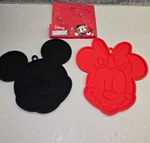 New Disney Mickey & Minnie Mouse Silicone Trivets 2 Pack Kitchen Decor Tools. Fixed Price $15.99.