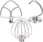4.5-5 Qt Stand Mixer Attachments For Kitchenaid K45DH Dough Hook K45B Flat Beate. Fixed Price $52.91.