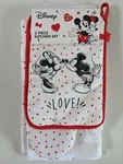 Disney Mickey & Minnie 3-PIECE Kitchen Set Oven Mitt,towel, Pot Holder Valentine. Fixed Price $14.00.