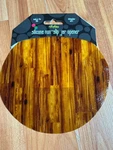 Andreas Round Silicone Mat Non-slip Jar Opener 6 1/4" Diameter Wood Grain New. Fixed Price $12.00.