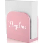 Pink Napkin For Table - Wooden Holders Kitchen Kitch.... Fixed Price $19.10.