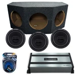 Alpine W10S4 10" Subwoofer Triple Chamber Stereo Box Enclosure W/ Amp. Fixed Price $474.95.