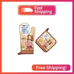 Arquiel Retro Housewife Oven Mitts And Pot Holders Sets 2PCS, 100% Cotton Heat. Fixed Price $16.94.
