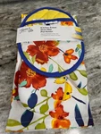 Fiestaware Poppy Floral Kitchen Towel, Oven Mitt And Pot Holder Set Nwt. Fixed Price $18.00.