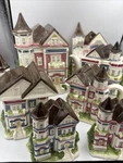 Vintage Otagiri Enesco Victorian House Canister Tea Pot Salt Pepper Sugar/cream. Fixed Price $149.99.