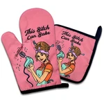 Dhecvbd This Bxxch Can Bake Funny Silicone Non-slip Oven Mitt And Potholder.... Fixed Price $21.49.
