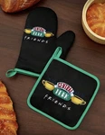 Set Of 3 Friends Tv Show Silicone Central Perk Kitchen Baking Spatula & Oven Mit. Fixed Price $18.99.