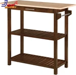 DESIGNS2GO 3 Tier Butcher Block Kitchen Prep Island 40" - Modern Cooking. Fixed Price $199.21.