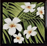 Islander Hawaii Ceramic Tile Trivet Plumeria Palm. Fixed Price $27.96.
