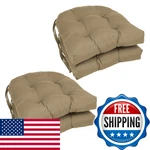 Blazing Needles Solid Twill U-shaped Tufted Chair Cushions Set 4 16 Toffee. Fixed Price $84.58.
