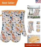 Oven Mitts Cotton Fashion Cute Cat Design 1PAIR Heat Resistant Gloves Sa.... Fixed Price $39.40.