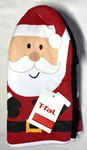 T-fal Oven Mitts (2) Santa Red Black White 100% Cotton Silicone Nwt. Fixed Price $15.99.