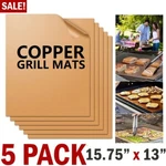 Easy Bbq Grill Mat Copper Pad Non Stick Barbecue Bake Cooking Chef Reusable. Fixed Price $9.80.