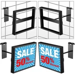Tandefio 4 Pcs Gridwall Sign Holder Rectangular Black Faceout For.... Fixed Price $67.14.