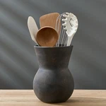 Jiemei Home Ceramic Kitchen Utensil Holder, 7.87" Large Rustic Crock .... Fixed Price $45.16.