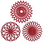Set Of 3 Silicone Trivet Mat - Hot Pot Holder Pads For Table Countertop .... Fixed Price $22.35.