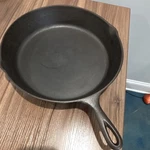 Three Notch Lodge Cast Iron No. 10 Frying Pan Skillet Usa Oven Safe Black. Fixed Price $55.00.