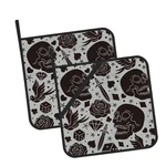 Skull And Rose Holders Set Of 2 Kitchen Heat Resistant For Micr.... Fixed Price $17.21.