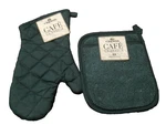 New Cannon Cafe Classics Green Oven Mitt And Pot Holder Set. Fixed Price $10.11.
