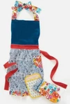 Pioneer Woman 3-PIECE Kitchen Set Flea Market Pattern-apron, Oven Mitt Potholder. Fixed Price $19.99.