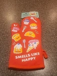 Blue Q Smells Like Happy Red Food Oven Mitt 100% Cotton. New With Tags. Fixed Price $9.99.