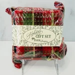 Park Designs Holiday Cotton Dishtowel Gift Set Red & Olive Plaid Nos. Fixed Price $13.99.