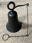 Achla Type Wrought Iron Hanging Bell With Pull - Vg Condition. Fixed Price $45.00.