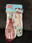 New Disney Mickey 3 Piece Kitchen Set Oven Mitt, Spatula, Whisk Scarf & Presents. Fixed Price $21.99.