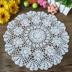 New Handmade Crochet Lace Round Table Cloth Doilies DOILY,16 Inch,white. Fixed Price $20.33.