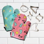 Retro Pot Holder Oven Glove Mitt 50S Kitchen Gift Pink Blue Mid Century Modern. Fixed Price $20.00.