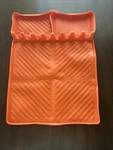 Orange Silicone Griddle Tool Mat Heat Resistant Utensil Holder New. Fixed Price $10.25.