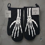 Design Imports Skeleton Printed Oven Mits 7X11 Inches Lot Of 2 Nwt. Fixed Price $16.00.