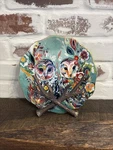 Starla Halfmann Sunburst Duo Owl Plate Anthropologie Signed + Decorative Holder. Fixed Price $59.99.
