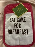 Nwt Kate Spade New York Eat Cake For Breakfast Pot Holder Pink White Shower Gift. Fixed Price $19.95.