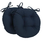 Blazing Needles Solid Twill Round Tufted Chair Cushions Set Of 2 16 Navy. Fixed Price $70.48.