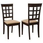 Coaster Gabriel Lattice Back Dining Side Chair Cappuccino (set Of 2) - 100772. Fixed Price $144.99.