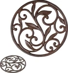 Comfify Decorative Cast Iron Trivet, Rust Brown, 7.7". Fixed Price $21.95.