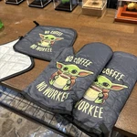Star Wars Mandalorian Oven Mitts + Pot Holders 4 Pc Kitchen Set Grogu Baby Yoda. Fixed Price $15.00.