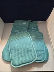 Food Network 2 Oven Mitt Quilted Silicone Grip Surface Teal Green- Potholder. Fixed Price $16.00.
