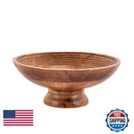 Nirman Bowl Mango Wood Round Shaped Serving For Fruitdessert Platter. Fixed Price $44.87.