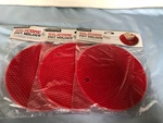 New Lot Of 3 Silicon Round Pot Holders Red - Dynaforge #G6. Fixed Price $15.94.