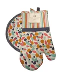 Mary Square Freshly Picked 2 Piece Quilted Cotton Oven Mitt & Pot Holder Set. Fixed Price $18.99.