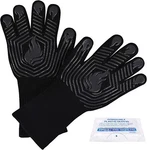 Bbq Gloves, 1472 Heat Resistant Fireproof Mitts, Silicone Non-slip Black. Fixed Price $17.30.
