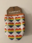 Cuisinart 2PK Heat Resistant Mini Oven Mitts Rainbow Hearts Pride. Fixed Price $8.00.