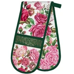 Michel Design Works Royal Rose Garden Padded Large Double Oven Glove 33.5" X 7". Fixed Price $24.95.