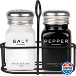 Farmhouse Salt And Pepper Shakers Set Holder By Brighter Barns - Modern Kitchen. Fixed Price $30.75.