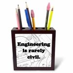3DROSE Engineering Is Rarely Civil 5 Inch Tile Pen Holder. Fixed Price $34.99.