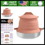 Silicone Splatter Guard For 8-10 Inch Pots, Microwave Safe, Terra Cotta. Fixed Price $69.99.