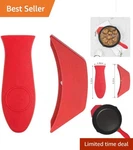 Versatile Silicone Hot Handle Covers - Dishwasher Safe, Ideal For Cast Iron. Fixed Price $10.44.