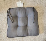 Grey Seat Cushion - Brentwood Originals Includes Chair Ties. Fixed Price $14.99.